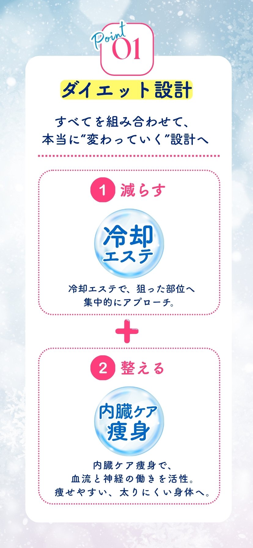 Point01 ダイエット設計 冷却エステ＋内臓ケア痩身